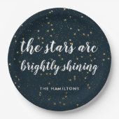 kerstster | helder schijnend papieren bordje (Voorkant)