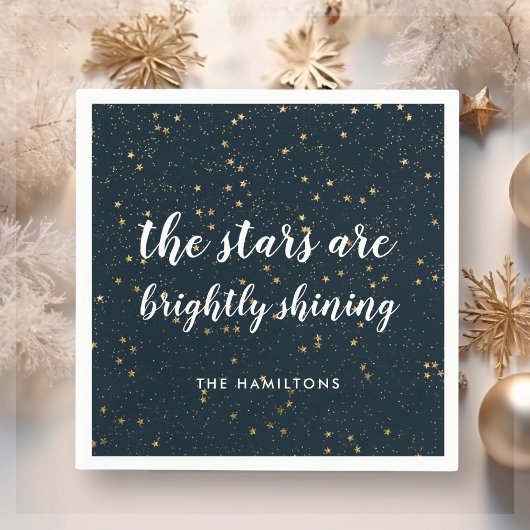 kerstster | helder schijnend servet