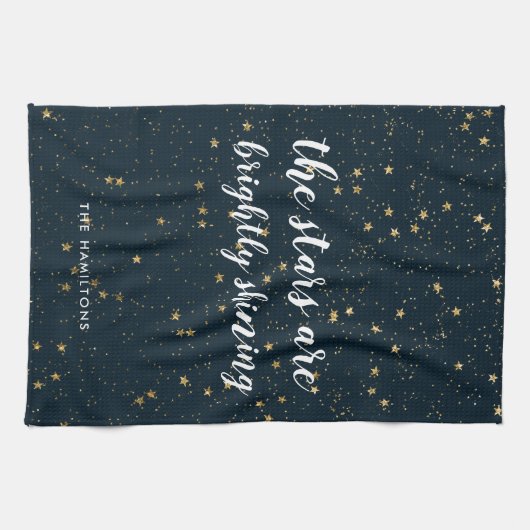 kerstster | helder schijnend theedoek (Horizontaal)