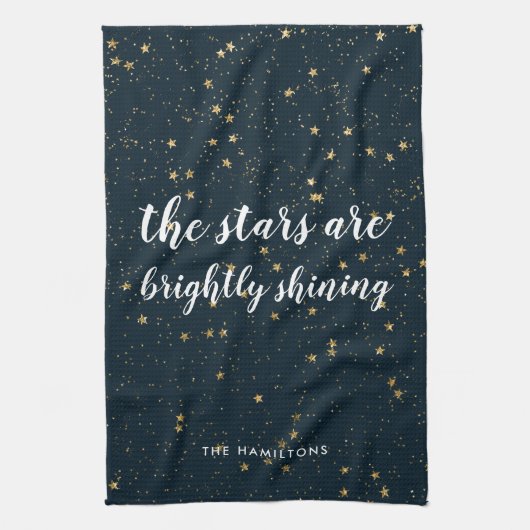 kerstster | helder schijnend theedoek (Verticaal)