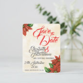 Kerstster Huwelijksaankondiging Save The Date Kaart (Staand voorkant)