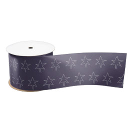 Kerstster Indigo Blauw Satijnen Lint