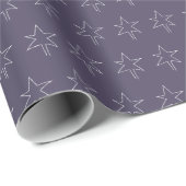 Kerstster Indigo Night Cadeaupapier (Rol Hoek)