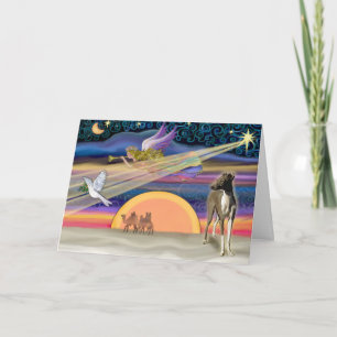 Kerstster - Italiaans Greyhound 1 Feestdagen Kaart