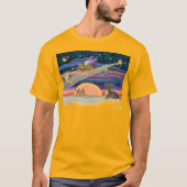 Kerstster - Italiaanse Greyhound (grijs) T-shirt (Voorkant)
