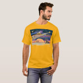 Kerstster - Italiaanse Greyhound (grijs) T-shirt (Voorkant volledig)