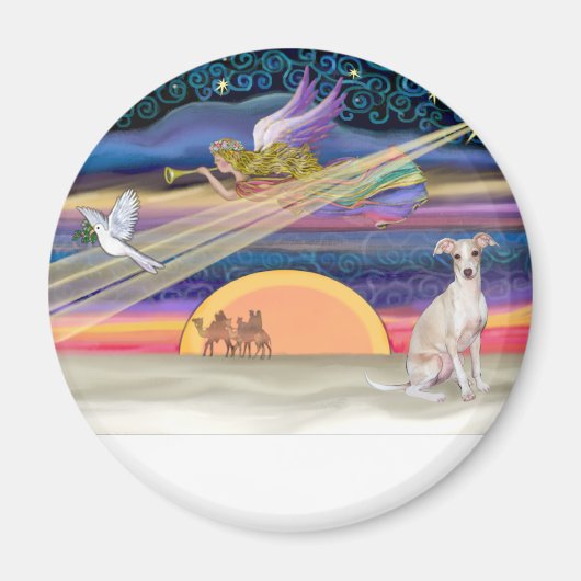 Kerstster - Italiaanse windhond 5 Magneet (Voorkant)
