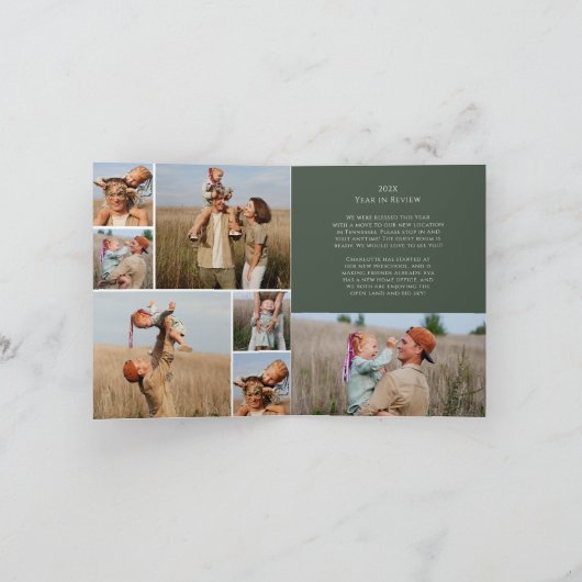 Kerstster Jaar in Review Fotocollage (Binnen)