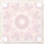 Kerstster Jolly Red Fun Paarse Heldergeel Glazen Onderzetter (Achterkant)