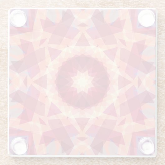 Kerstster Jolly Red Fun Paarse Heldergeel Glazen Onderzetter (Achterkant)