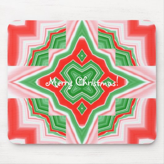 Kerstster Kaleidoscoop Muismat (Voorkant)