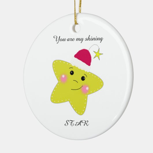 kerstster keramisch ornament (Links)