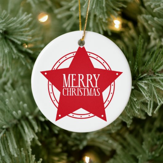 Kerstster Keramisch Ornament (Boom)