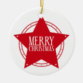 Kerstster Keramisch Ornament (Voorkant)