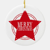 Kerstster Keramisch Ornament (Achterkant)