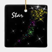 kerstster keramisch ornament (Achterkant)