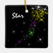 kerstster keramisch ornament (Voorkant)