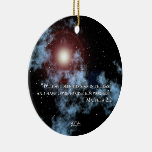 Kerstster Keramisch Ornament (Rechts)