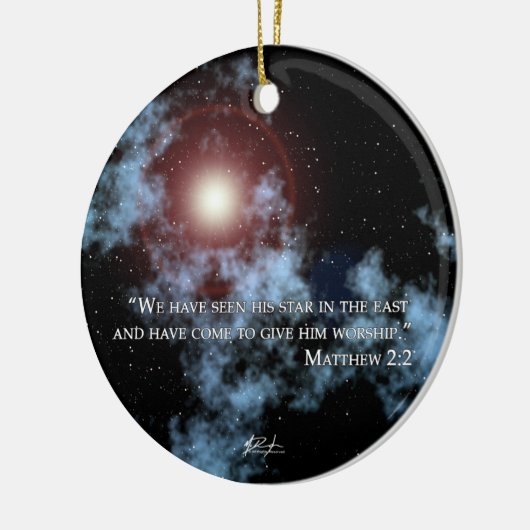 Kerstster Keramisch Ornament (Links)