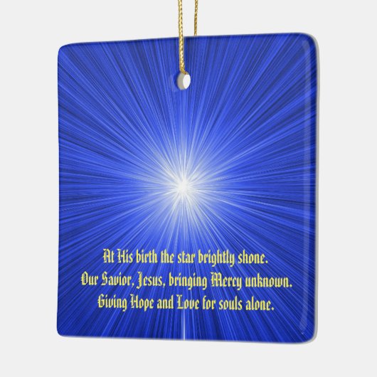 kerstster keramisch ornament (Links)