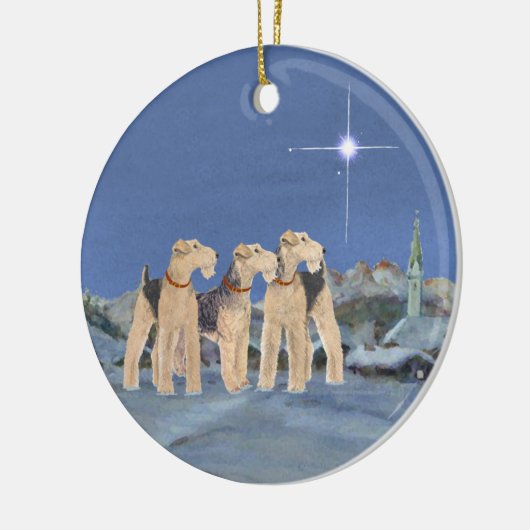 kerstster keramisch ornament (Links)