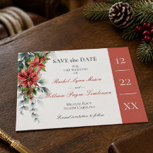 Kerstster Kerst Huwelijk Save the Date Kaart