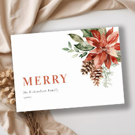 Kerstster Kerstboeket Aquarel Dennenkruid Kerst Feestdagenkaart