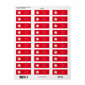 Kerstster Kerstfeest Adreslabels Etiket (Full Sheet)