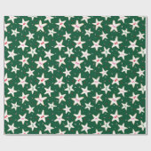 Kerstster Kerstpatroon Cadeaupapier (Vlak)