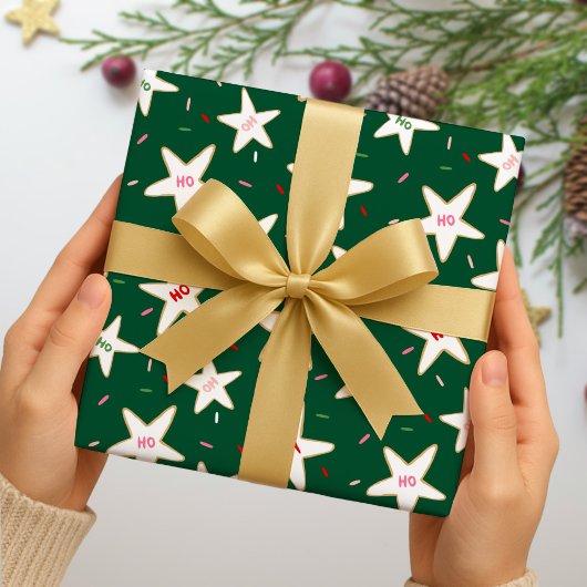 Kerstster Kerstpatroon Cadeaupapier