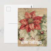 Kerstster (kerstpunt) uit grootmoeders tijd briefkaart (Voorkant / Achterkant)