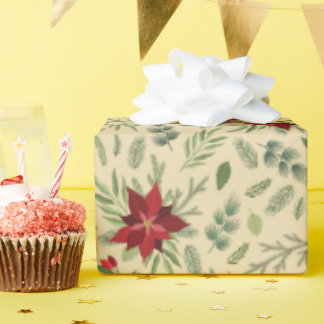 Kerstster Kerstranken Vintage Dennentakken Cadeaupapier