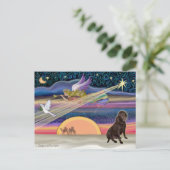 Kerstster - Labrador Retriever (Chocolade) Feestdagenkaart (Staand voorkant)