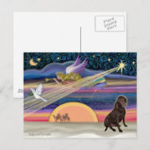 Kerstster - Labrador Retriever (Chocolade) Feestdagenkaart (Voorkant / Achterkant)