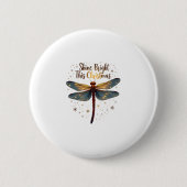 Kerstster Libel Ronde Button 5,7 Cm (Voorkant)