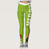 Kerstster Marac en Cuatro (bewerkbaar) Leggings (Voorkant)