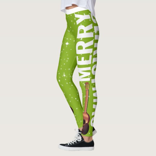 Kerstster Marac en Cuatro (bewerkbaar) Leggings (Links)