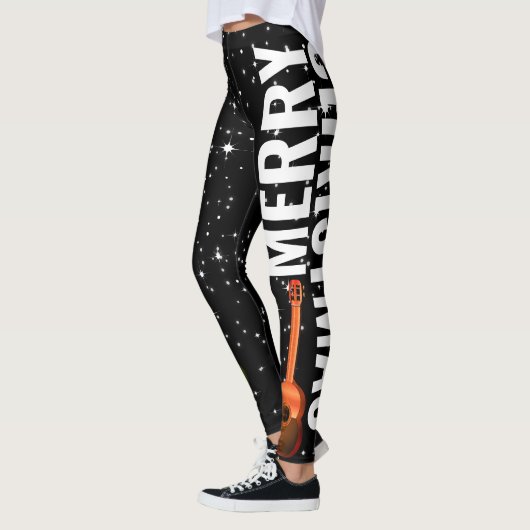 Kerstster Marac en Cuatro (bewerkbaar) Leggings (Links)