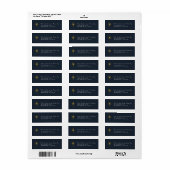 Kerstster marine retouradres etiket (Full Sheet)