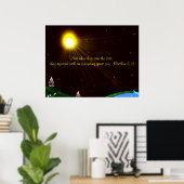 Kerstster met Poster voor scripts (Thuiskantoor)