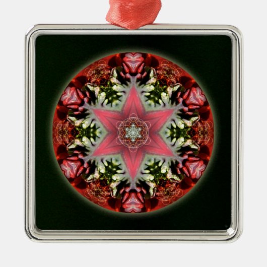 kerstster metalen ornament (Voorkant)