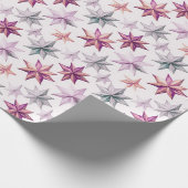 Kerstster Ornamenten Moderne Kerst Cadeaupapier (Hoek)