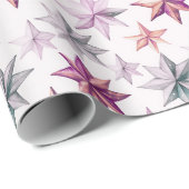 Kerstster Ornamenten Moderne Kerst Cadeaupapier (Rol Hoek)
