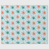 Kerstster Ornamenten Moderne Kerst Cadeaupapier (Vlak)