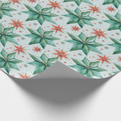 Kerstster Ornamenten Moderne Kerst Cadeaupapier (Hoek)