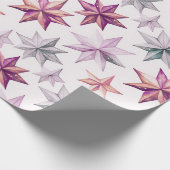 Kerstster Ornamenten Moderne Kerst Cadeaupapier (Hoek)