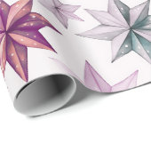 Kerstster Ornamenten Moderne Kerst Cadeaupapier (Rol Hoek)