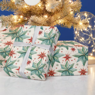 Kerstster Ornamenten Moderne Kerst Cadeaupapier