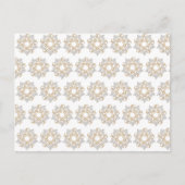 Kerstster Patroon Goud Zilver Kalligrafie Art Briefkaart (Voorkant)