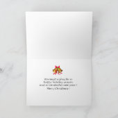 Kerstster - Pekinees (wit) Feestdagen Kaart (Binnen)